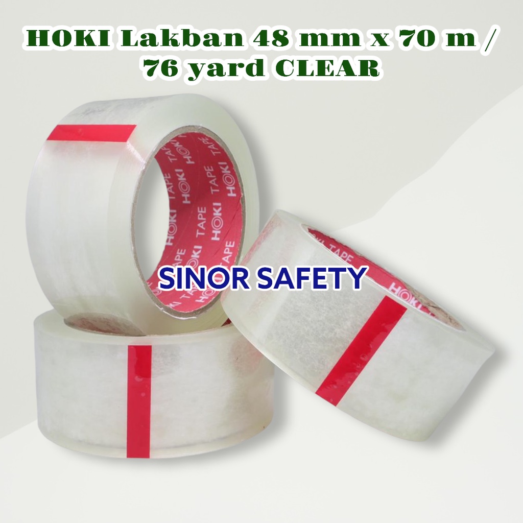 Lakban Isolasi 48 mm x 76 Yard Bening dan Coklat - bening