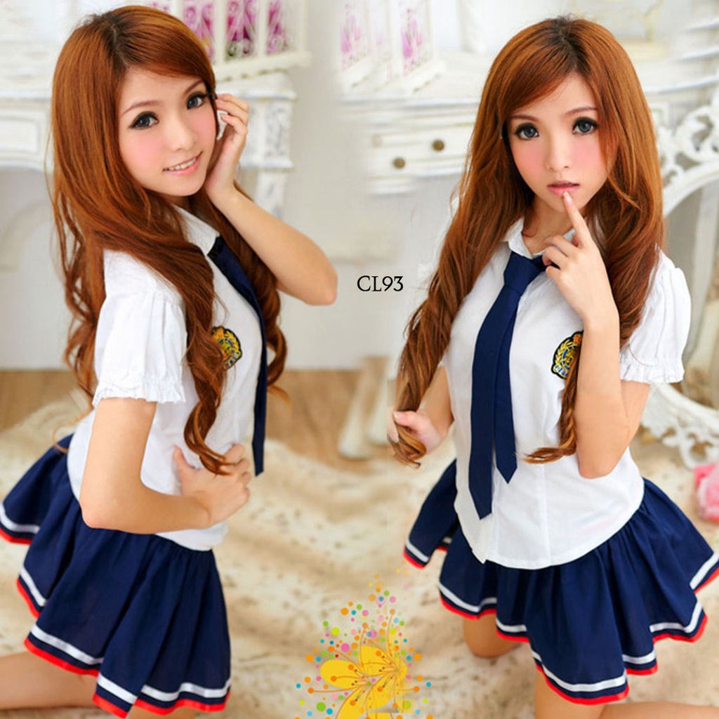 [SIAP KIRIM] STUDENT KOSTUM SEXY LENGAN PREMIUM CL93