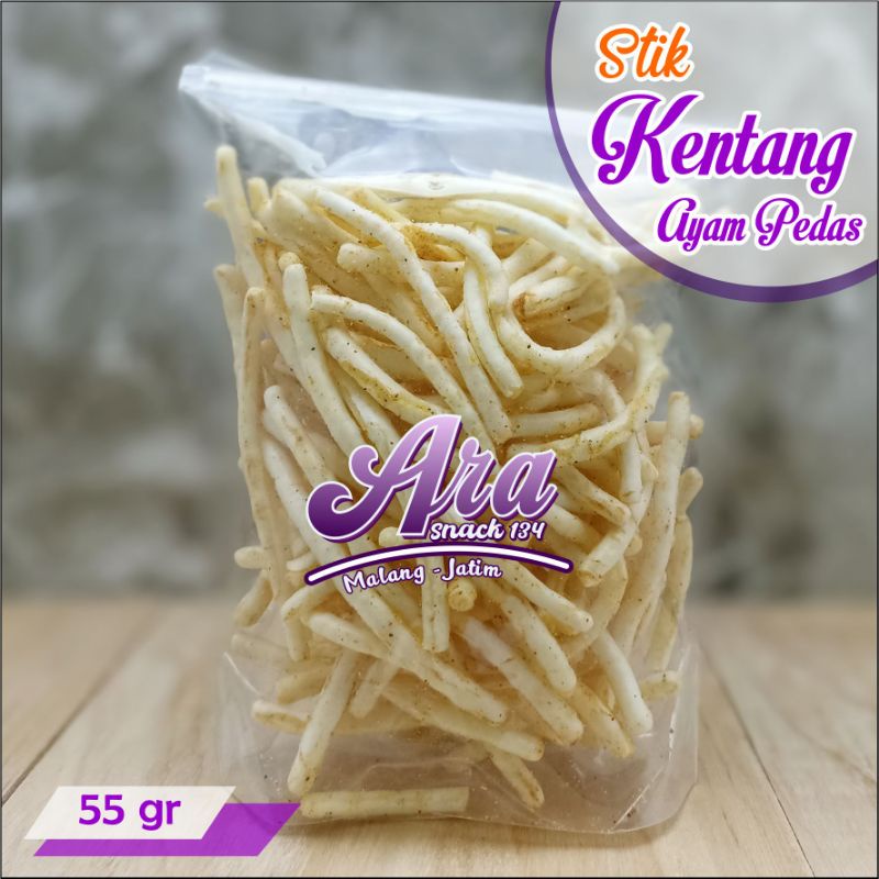 

Snack makanan ringan cemilan stik kentang gurih renyah kemasan 55gr