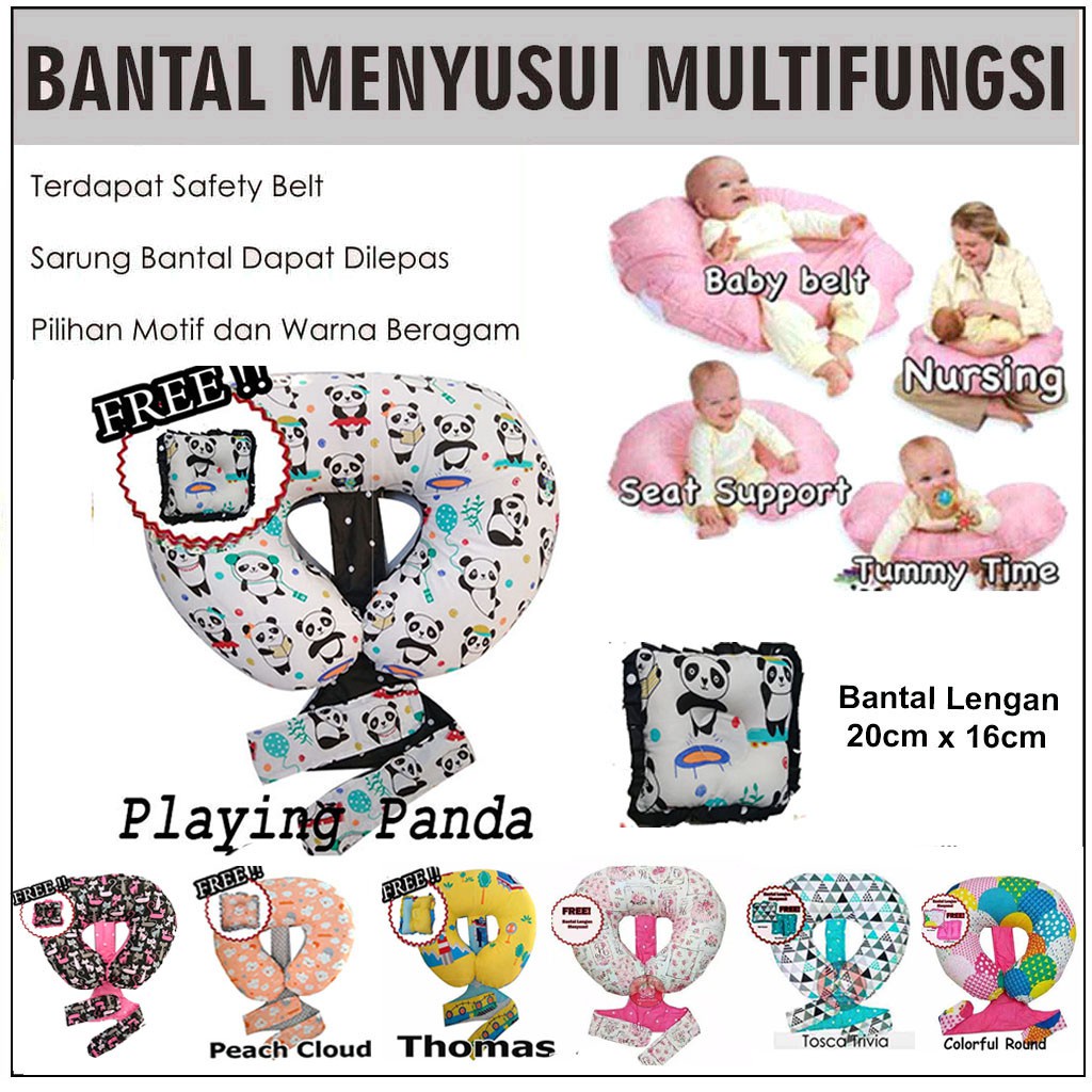 BANSUI LIMITED STOCK Bantal Menyusui Bayi SEAT BELT JUMBO ISI + SARUNG, Sarung SAJA FREE Bantal Lengan safety belt sabuk tummy pillow nursing apron akachan all