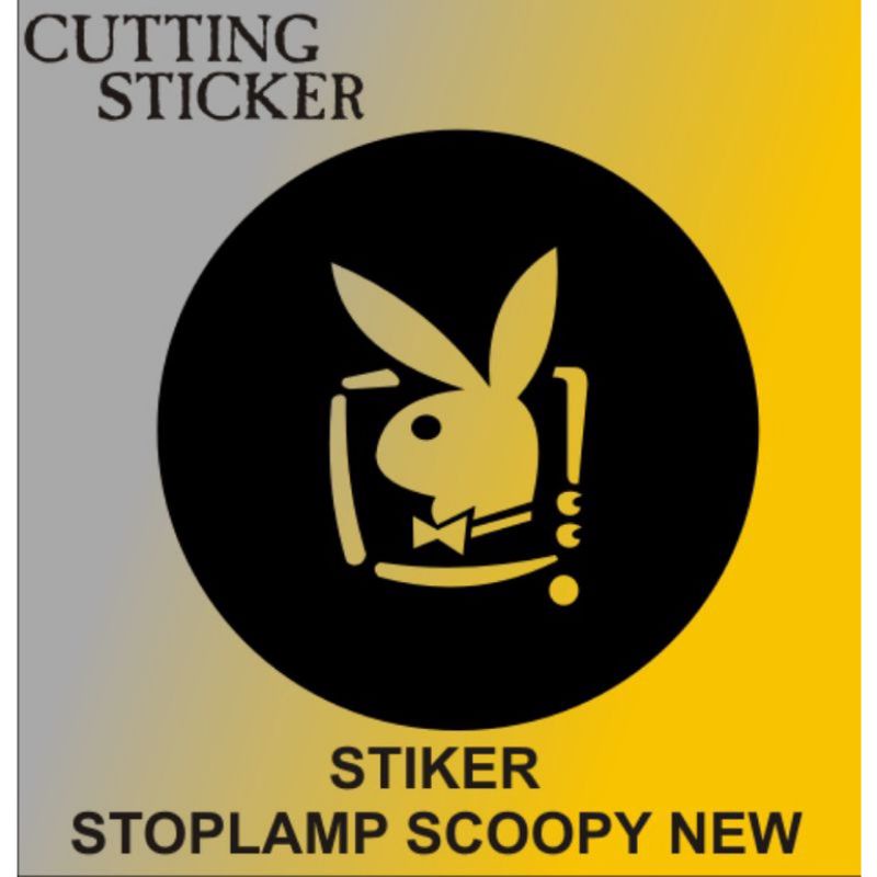 Stiker variasi stoplamp belakang motor scoopy new