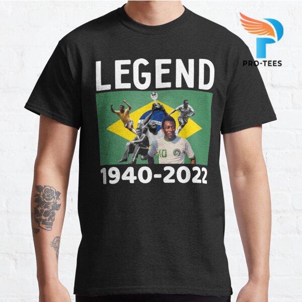 Kaos Baju Pele 10 Brazil The King - Pele Football Legend - Legend 1940 2022 - Pele Football Premium 
