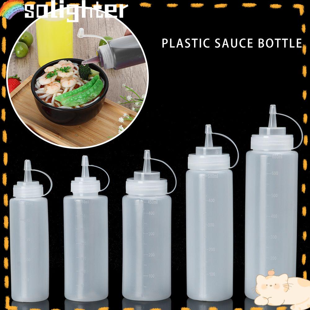 Solighter Squeeze Sauce Bottle Alat Dekorasi Bumbu Plastik Storage Tank Condiment Botol Pencet