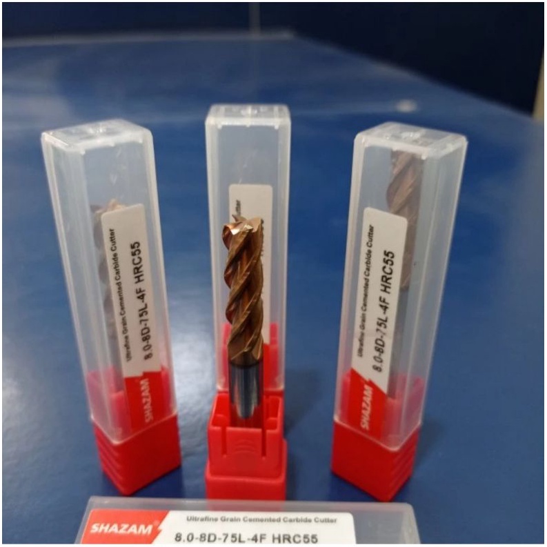 Endmill Carbide 8mm long flute