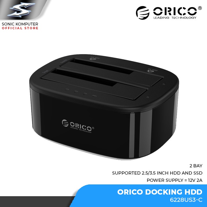 ORICO 6228US3-C USB3.0 Dualbay Docking Station for HDD/SSD 2.5&quot; &amp; 3.5&quot;