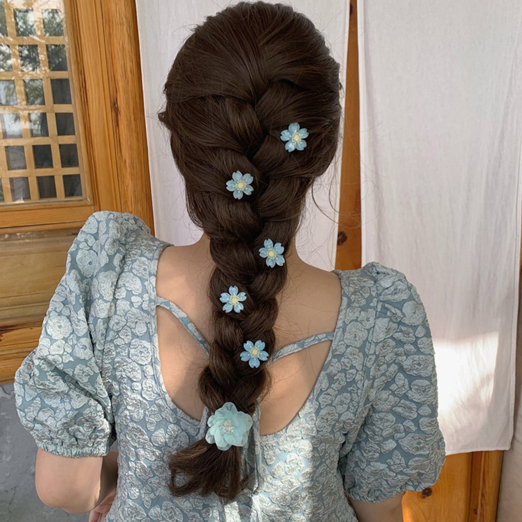 5pcs/set Bunga Sakura Lucu Cakar Rambut Kecil Suasana Manis Cakar Kepiting Jepit Rambut Klip Styling Aksesoris Rambut Fashion