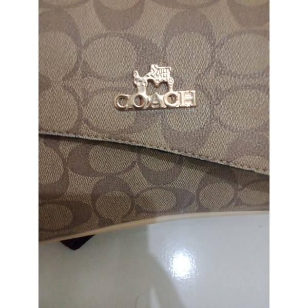 Tas slempang wanita signature C.h.o.@.c.h.h 2 tali top handle tali kepang ukuran 27x7x16