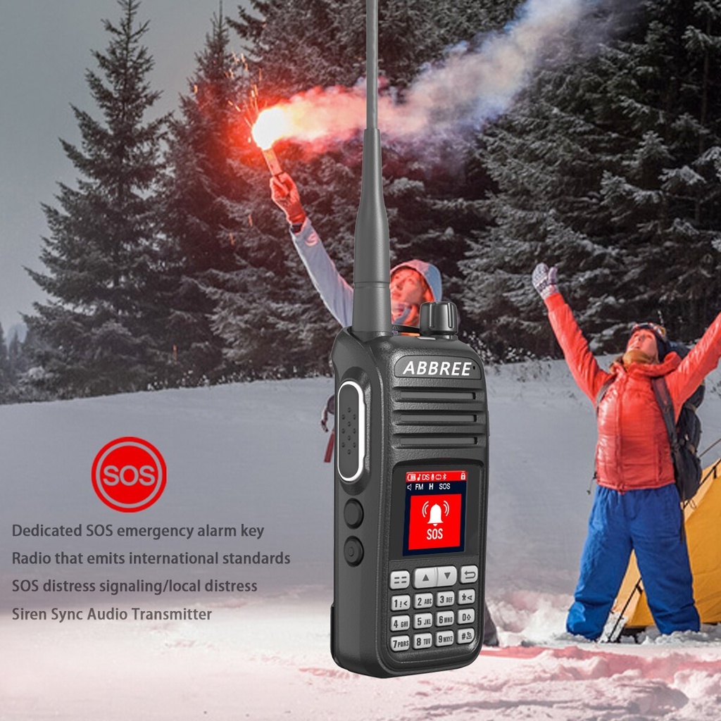 ABBREE AR-730 UHF VHF Full Band Walkie Talkie 108-520MHz Wireless Copy Frequency