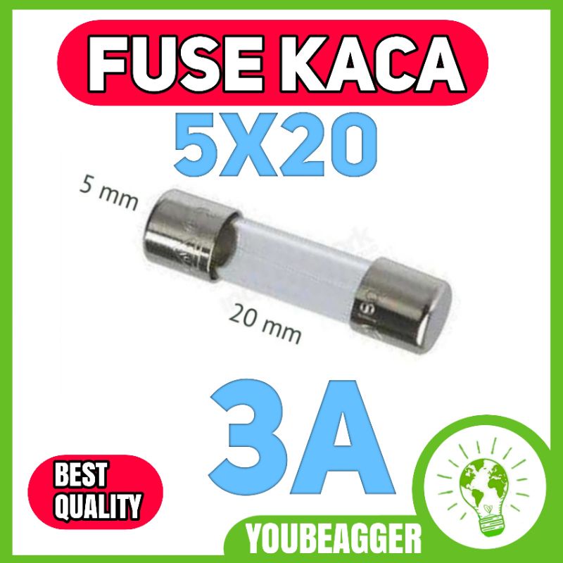 Fuse kaca 3A