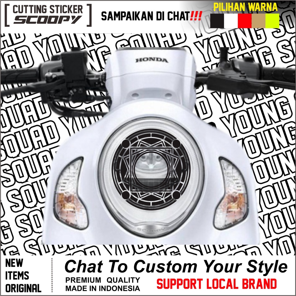 Sticker Lampu Motor Scoopy 2022 Variasi Sticker Lampu depan Alis Custom All Scoopy Young Squad 1