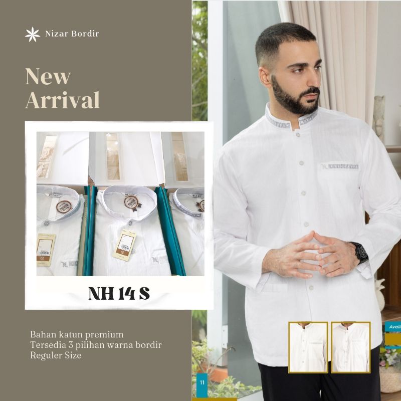 BAJU KOKO NIZAR PUTIH NH 14 S ORI || BAJU KOKO PREMIUM