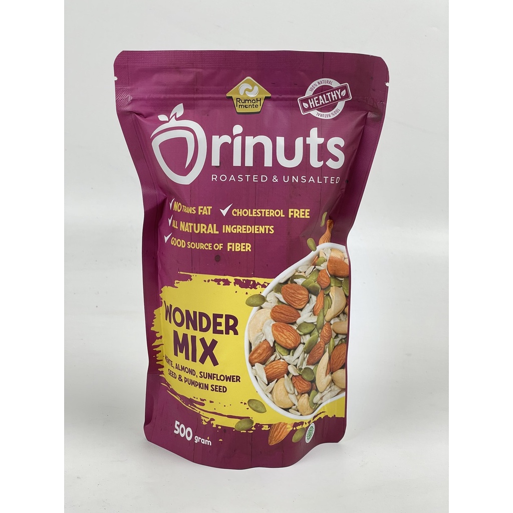 

ORINUTS WONDER MIX 500GR KACANG MEDE KACANG ALMOND SUNFLOWER PUMPKIN (PREMIUM QUALITY CEMILAN DIET)