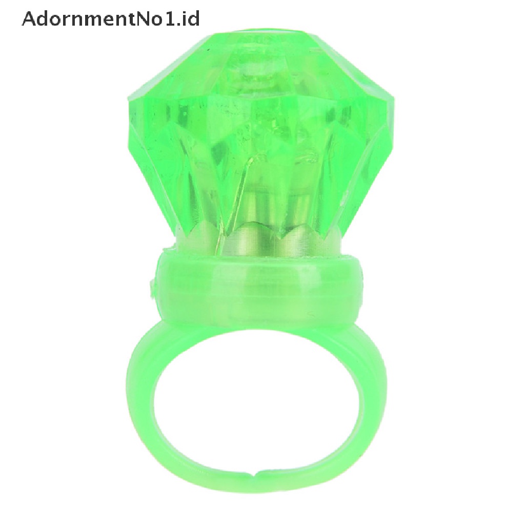 [AdornmentNo1] 5pcs LED Berkedip Cincin Jari Shiny Pesta Anak Menyala Glow in the dark Rings [ID]