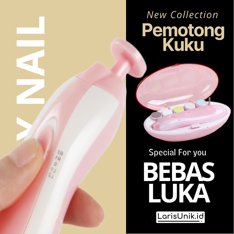 Baby Nail Trimmer Gunting Kuku Bayi Elektrik Menggunakan Baterai Perawatan Kuku Nail Art