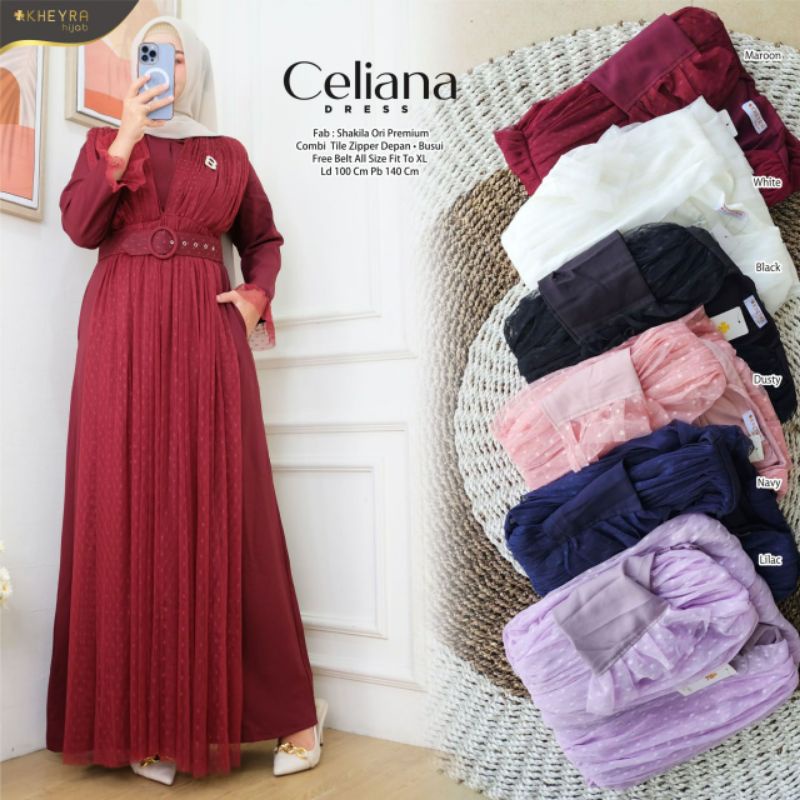 CELLINA gamis maxy dress by KHEYRA hijab