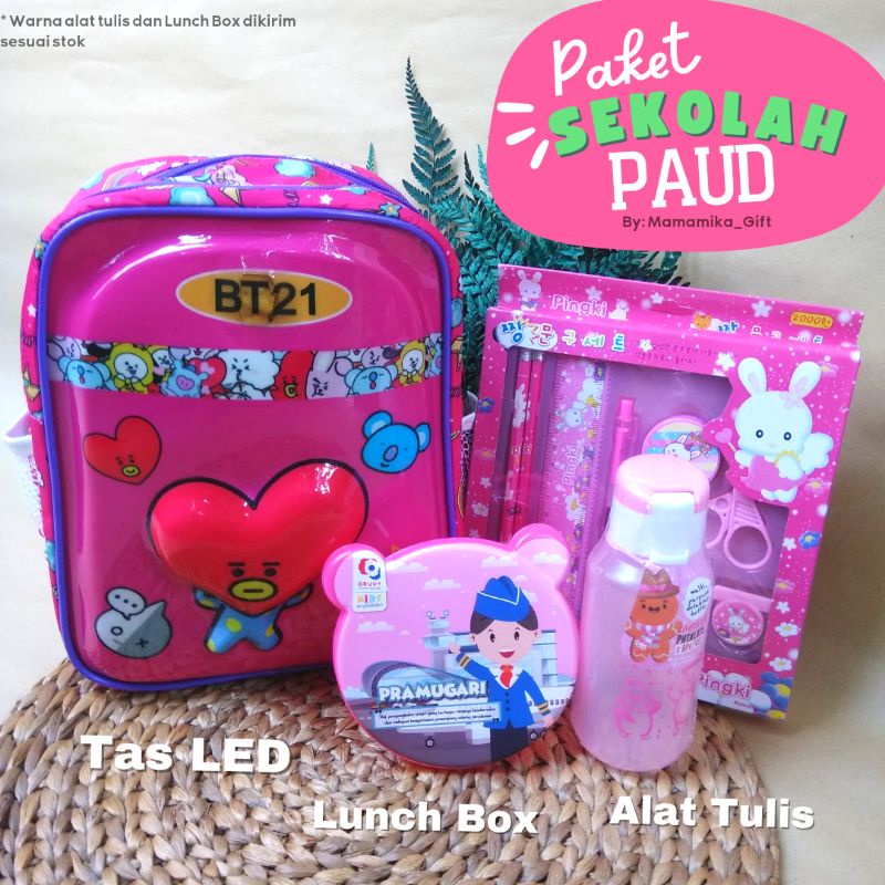 PAKET ANAK SEKOLAH PAUD BTS TATA / KADO ULANG TAHUN / HAMPERS ANAK BTS