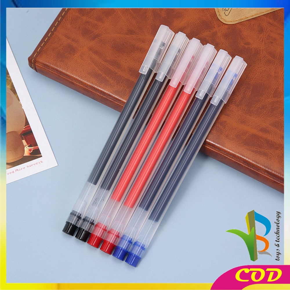 RB-A46 Pena Gel Alat Tulis Pulpen 0.5mm Motif Polos Simple / Pena Perlengkapan Sekolah Ballpoint / Pulpen Cair Kantor Sekolah Import