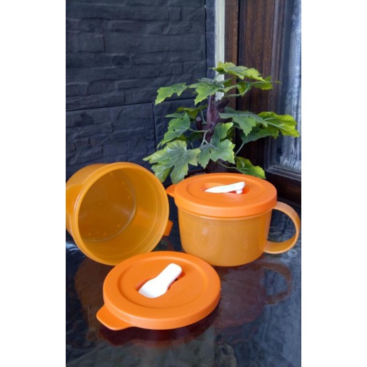 Tempat bekal model bulat dan kotak Tupperware