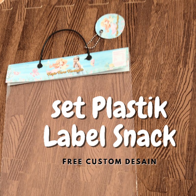 

Snack tag label plastik Snack ulang tahun