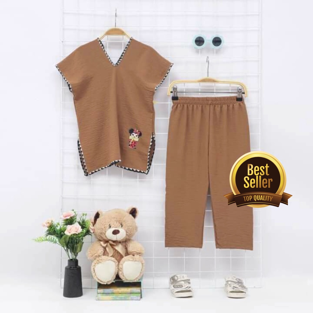 One Set Nagita Anak Viral Kekinian Crincle Airflow / Set Cringkle Anak Viral