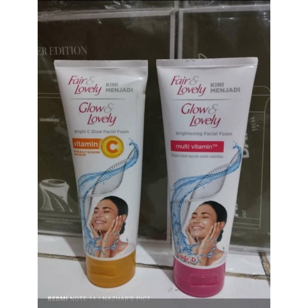 fair and lovely / glow and lovely facial foam 100gr