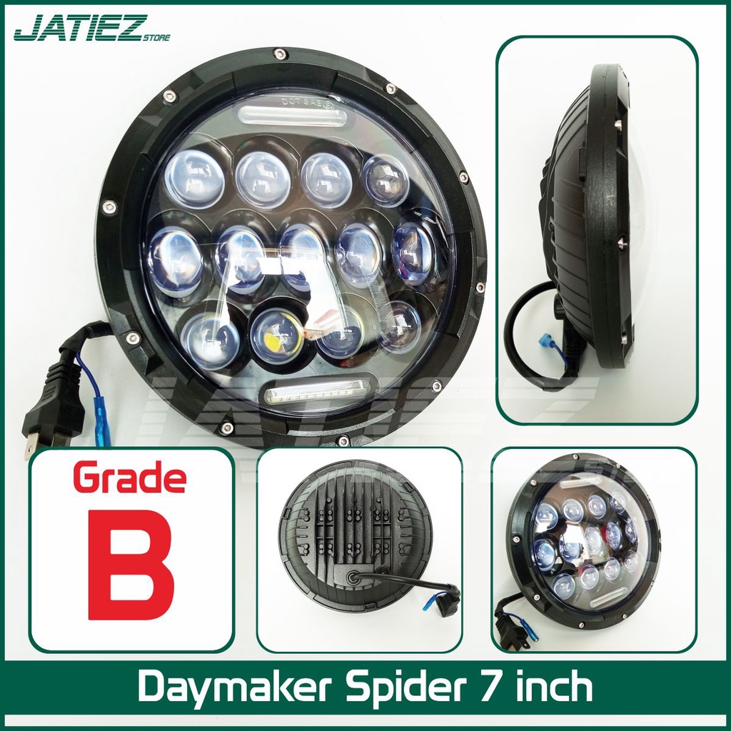 Lampu LED Daymaker Spider 7 inch High Low Beam Grade B