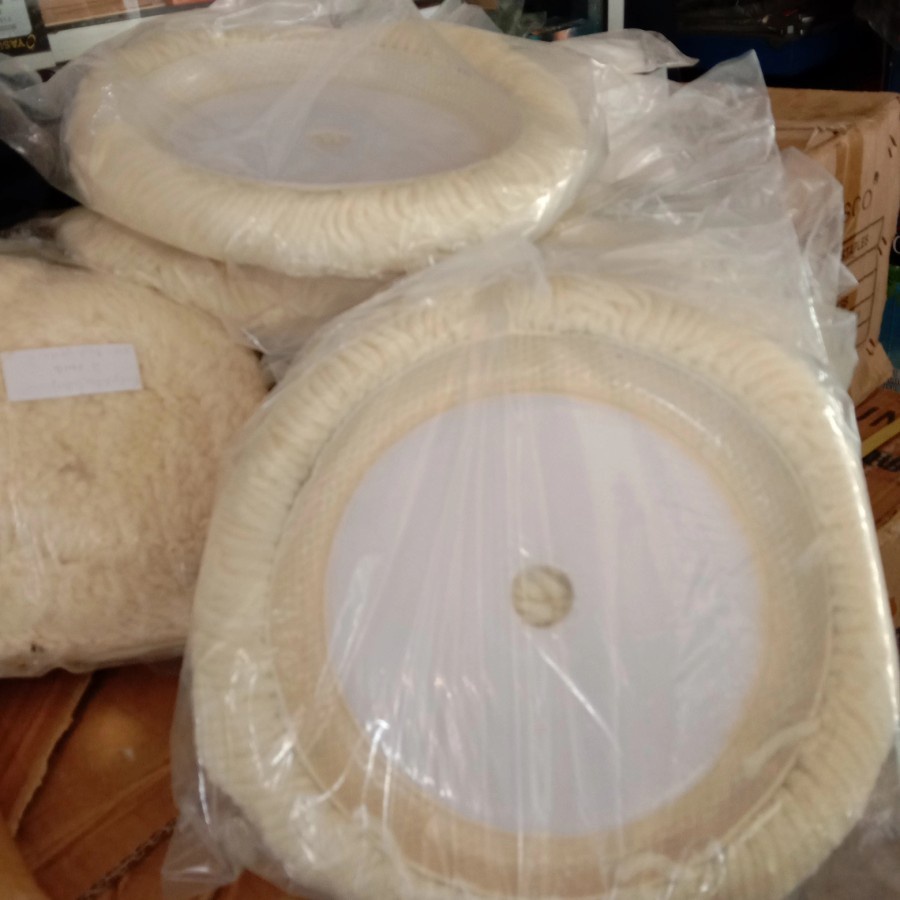 WOOL POLES WAX COMPOUND MOBIL VELCRO 7 / 8 INCH WOL POLISHER