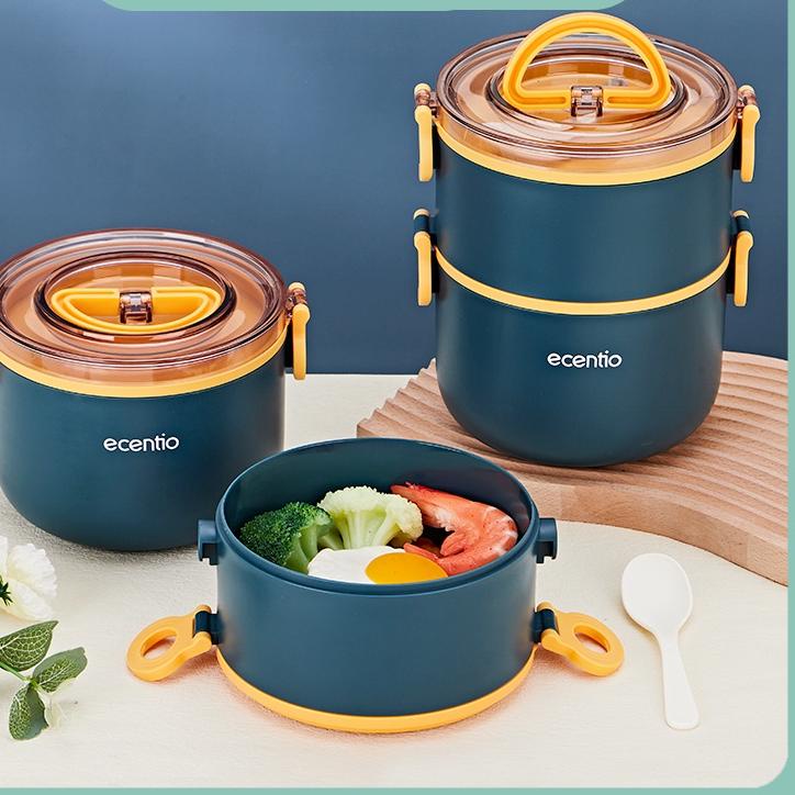 NEW | KSH|ecentio lunch box set anti tumpah tempat makan kotak makan portable tempat makanan rantang