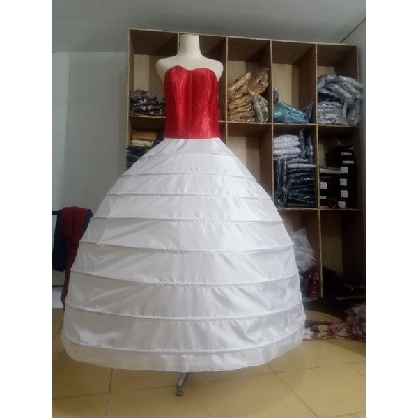 Peticoat/ Pertikut Pengembang Gaun Ring 8 Petikot Rok Dalam Pengembang Gaun