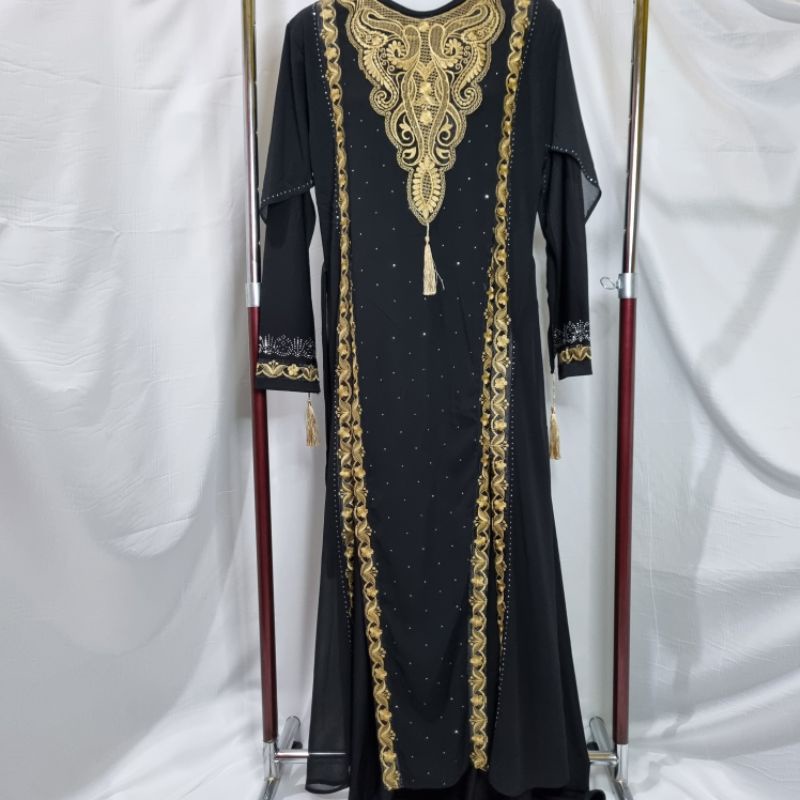 Gamis Arabian Turkey Hitam Size XL