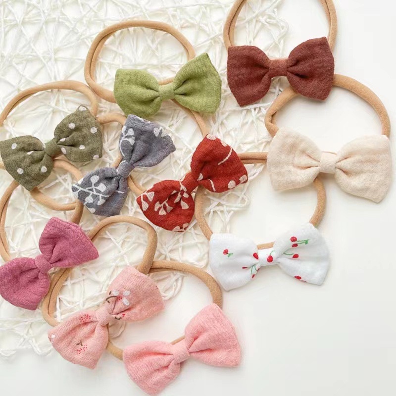 SEAMLESS POLKA DOT BOW SOFT NON-TRACE MOTIF POLKADOT FLORAL PATTERN PREMIUM BABY TODDLER SMALL RIBBON CUTE HEADBAND HAIRBAND BENDO BANDO BANDANA PITA ANAK BALITA BAYI COTTON NYLON LINEN LACE AKSESORIS RAMBUT WARNA SOLID POLOS PASTEL LEMBUT KOREA KOREAN