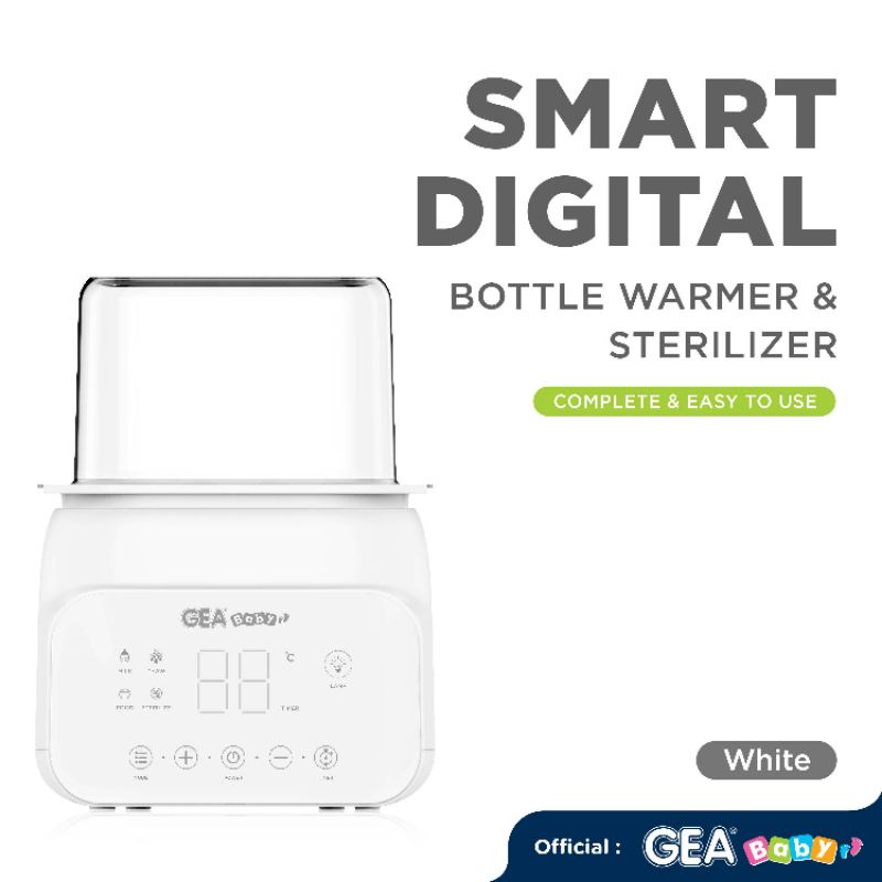 Gea Baby Smart Bottle Warmer Digital GW 100 Pemanas Botol Bayi Pemanas Makanan Pencair/Defrost Kantong ASI