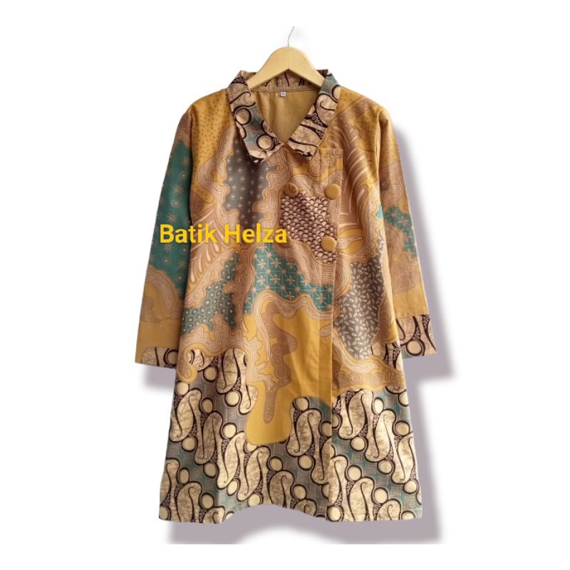 Tunik Batik Motif Parang warna kuning