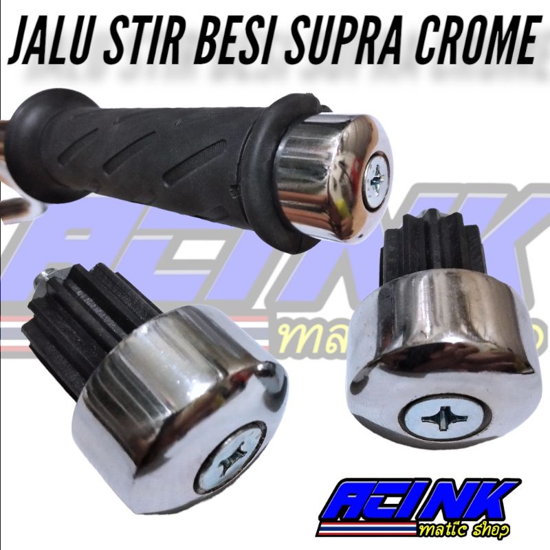 jalu stang stir supra jalu stir suora besi set 2pcs