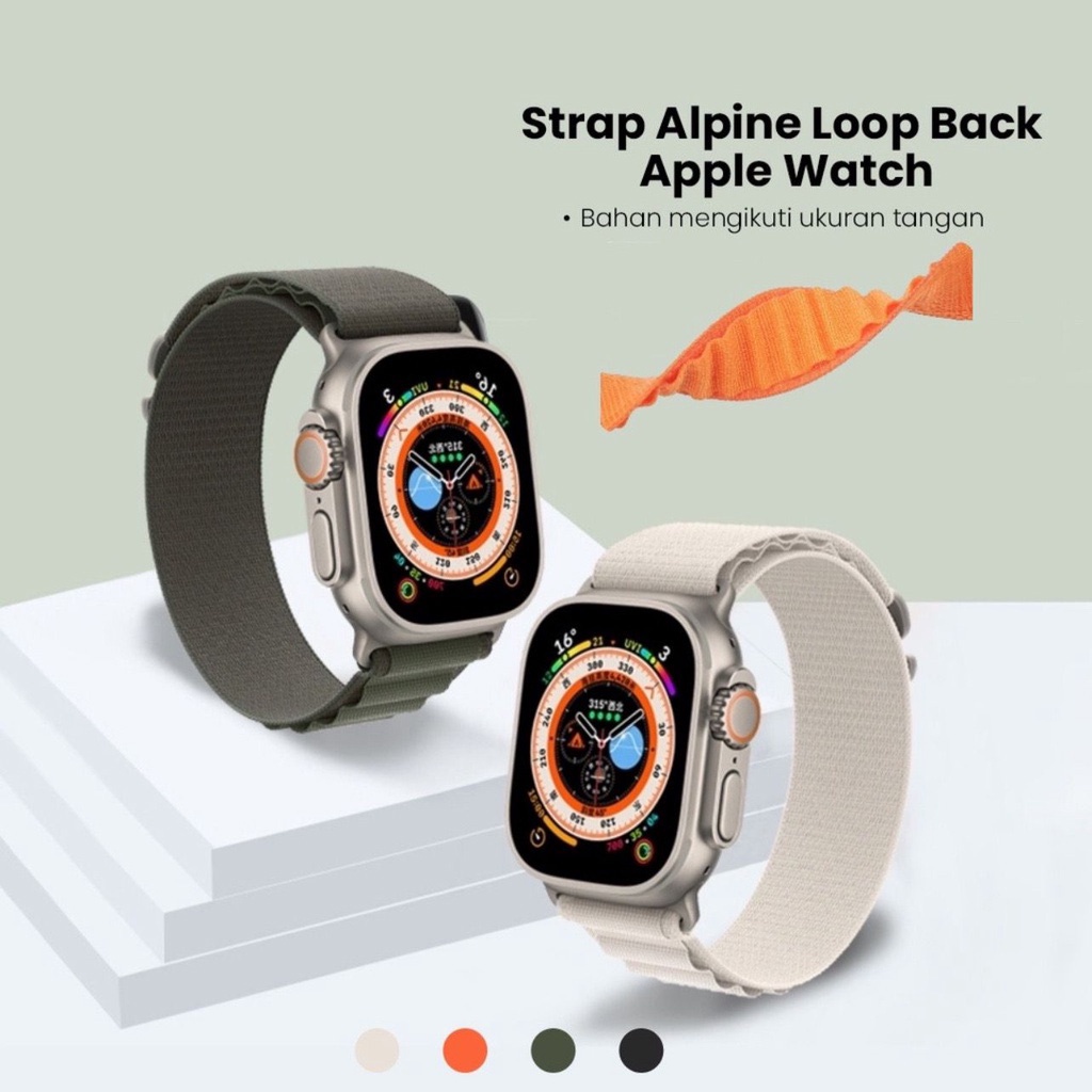 FA Strap ALPINE Nylon watch iwatch 12 3 4 5 6 8 7 SE 2020 ultra 38mm 42mm 40mm 41mm 44mm 45mm 49mm tali smartwatch jam tangan