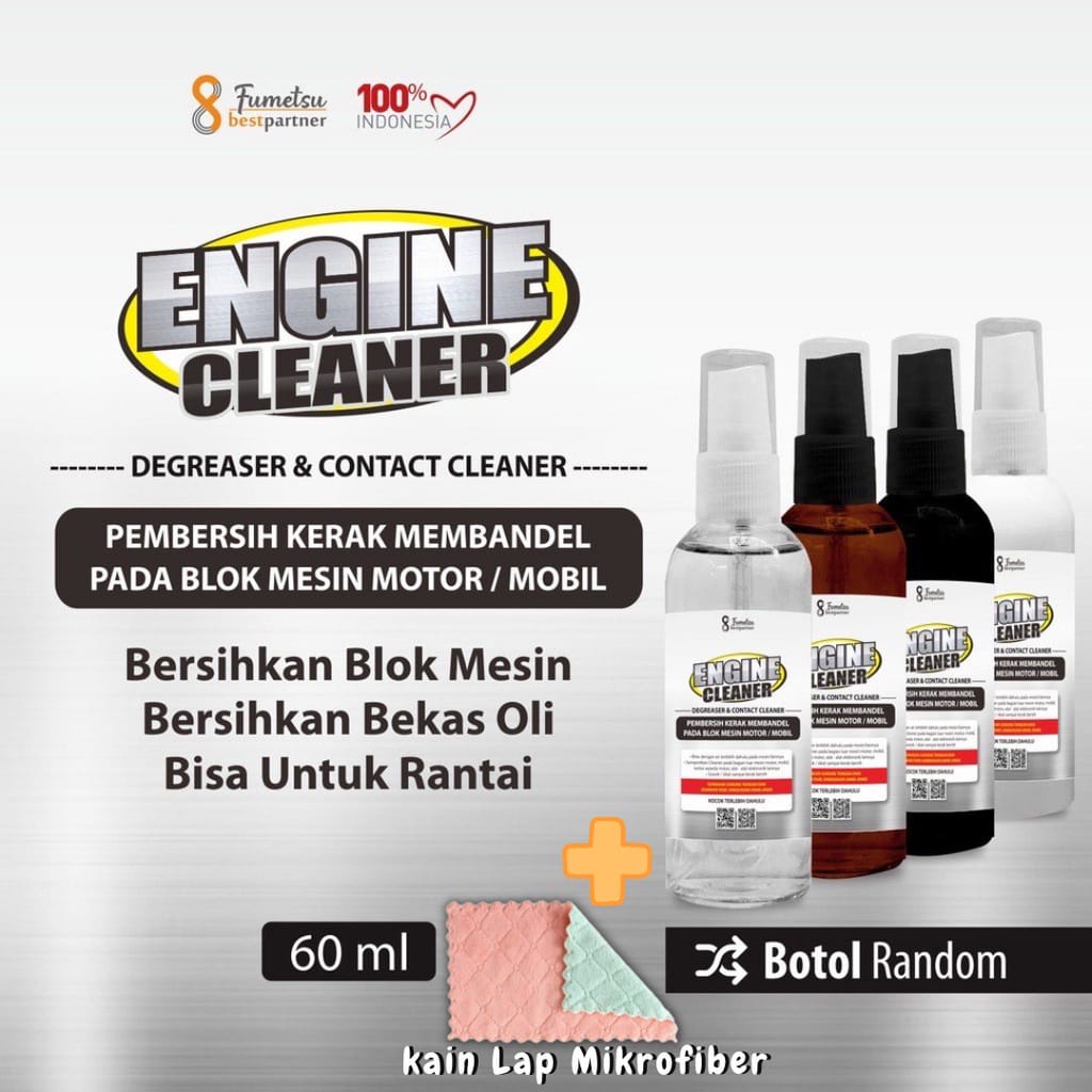 Engine Cleaner - Pembersih Pengkilap Kerak Mesin Motor / Mobil Kemasan 60ML Spray