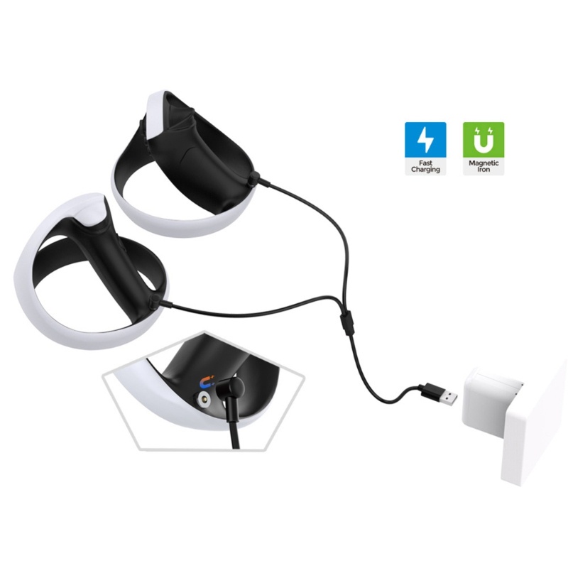 Btsg Controller-Charger USB Charging Wire Station Transfer Data Sync-Cord Untuk PS5 VR2