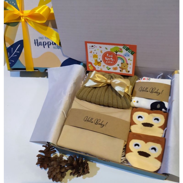 Hampers bayi/Kado lahiran bayi cowok/Baby gift/Jumper set brown series