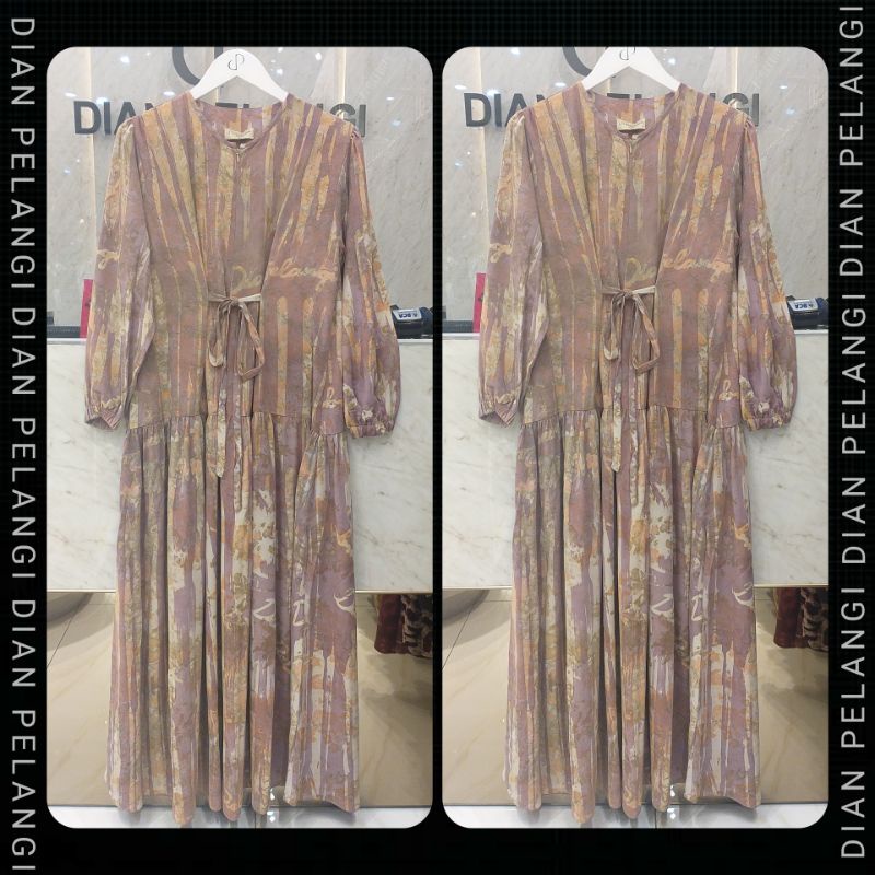 DIAN PELANGI ATAYA DRESS CERUTI ABSTRAK - L
