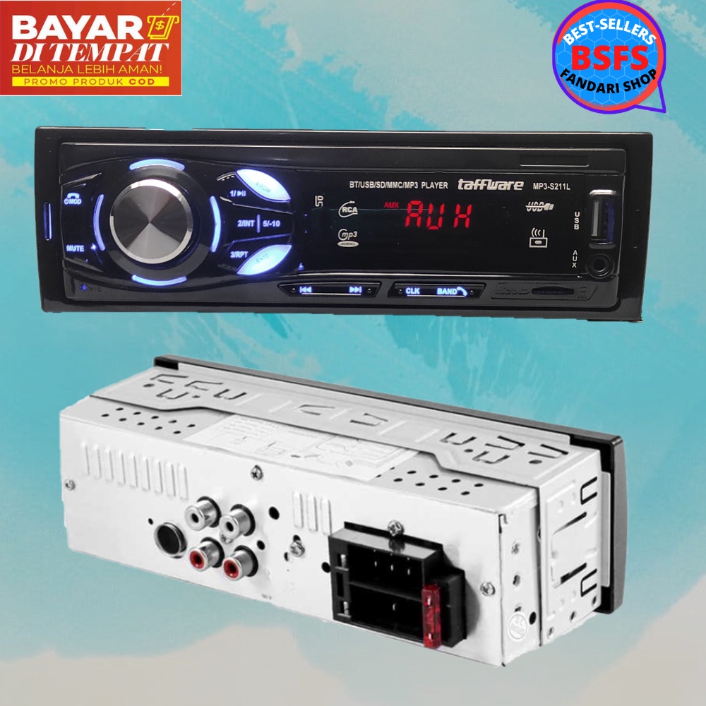 TAPE Audio 12 VOLT Tip Mobil Bluetooth Tipe Head Unit Single Din MP3 Player  Receiver Power Radio US