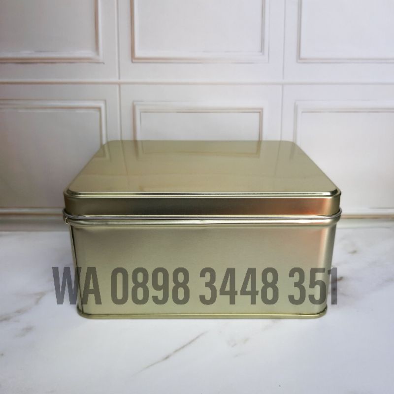 

kaleng emas 17x14x9 cm souvenir Tin Gold kotak polos