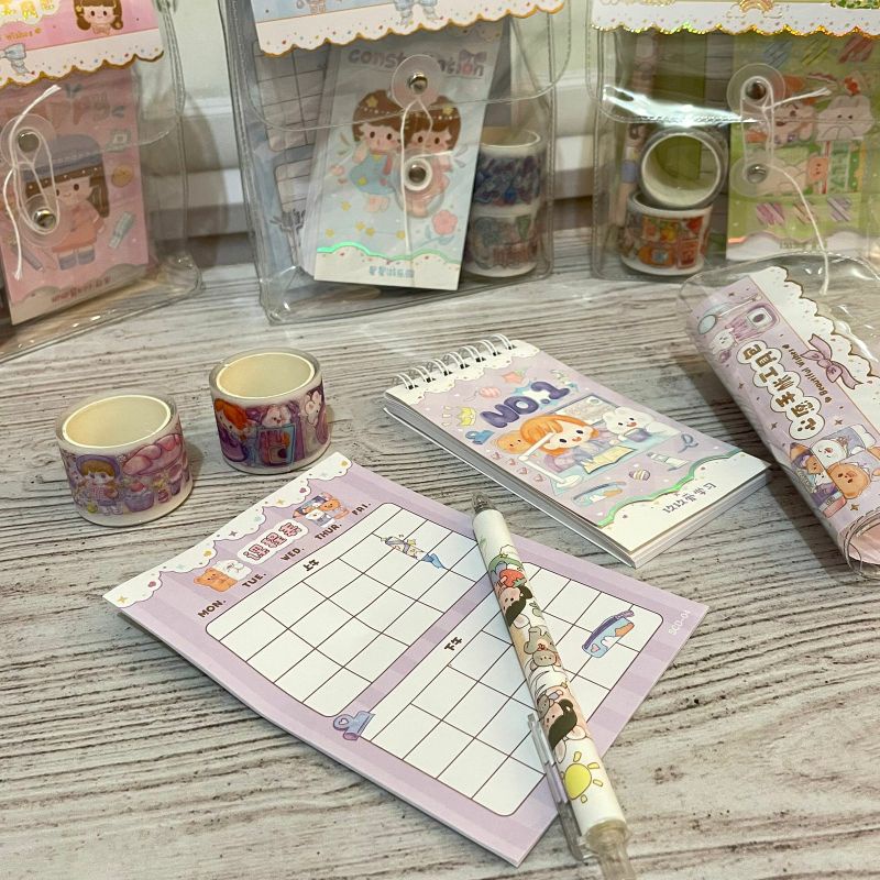 

Paket POUCH Sticker Washitape roll & buku sticker lengkap kode JBE - SCD