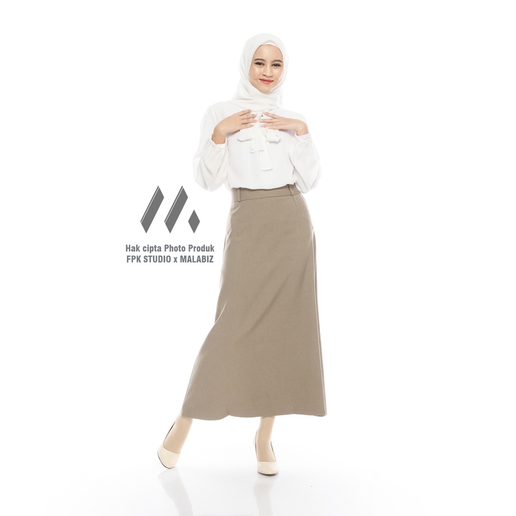 BISA TUKAR SIZE - VIOLA Rok Basic Wanita Formal Standar Bisnis Klok A Line Rok Kerja Rok Guru Rok Line A Rok Basic Standar Rok Bahan Rok Kantoran Rok Polos Rok Hitam Panjang