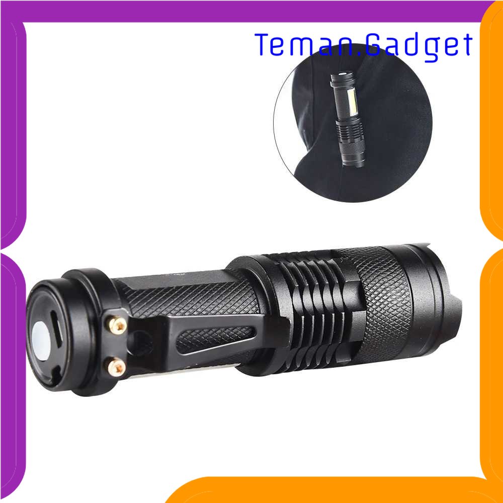 TG-SNT Shustar Senter LED Mini Flashlight USB Rechargerable XPE + COB - S-002