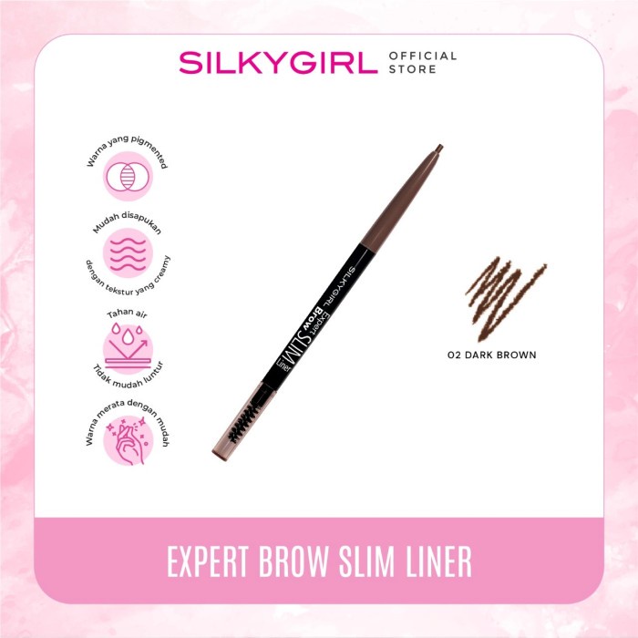 SILKYGIRL Expert Brow Slim Liner 02 Dark Brown