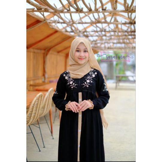 ABAYA MODERN / GAMIS ANAK HITAM / GAMIS ANAK REMAJA / ABAYA ANAK REMAJA MODERN