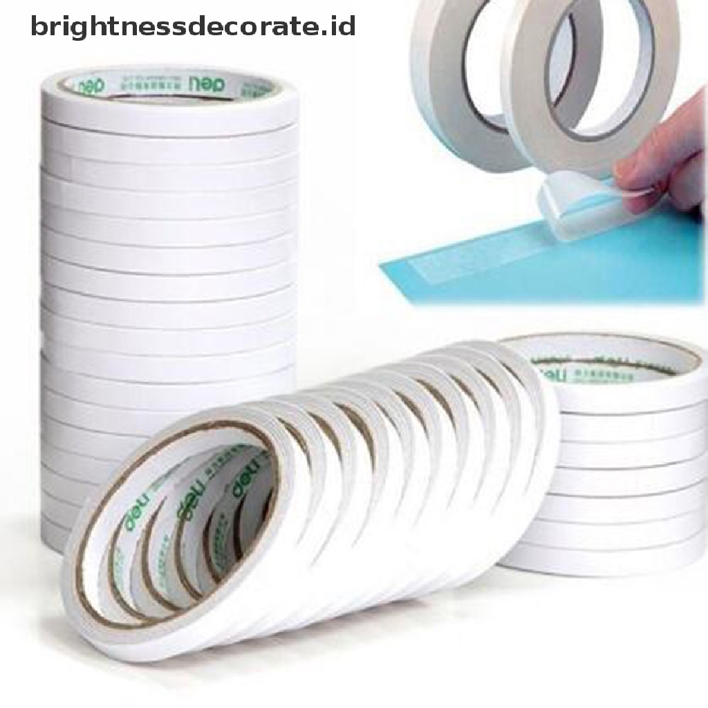 [Birth] 5m/8m Putih Super Kuat Double sided Adhesive Tape Kertas Dua Sisi Double Tape [ID]