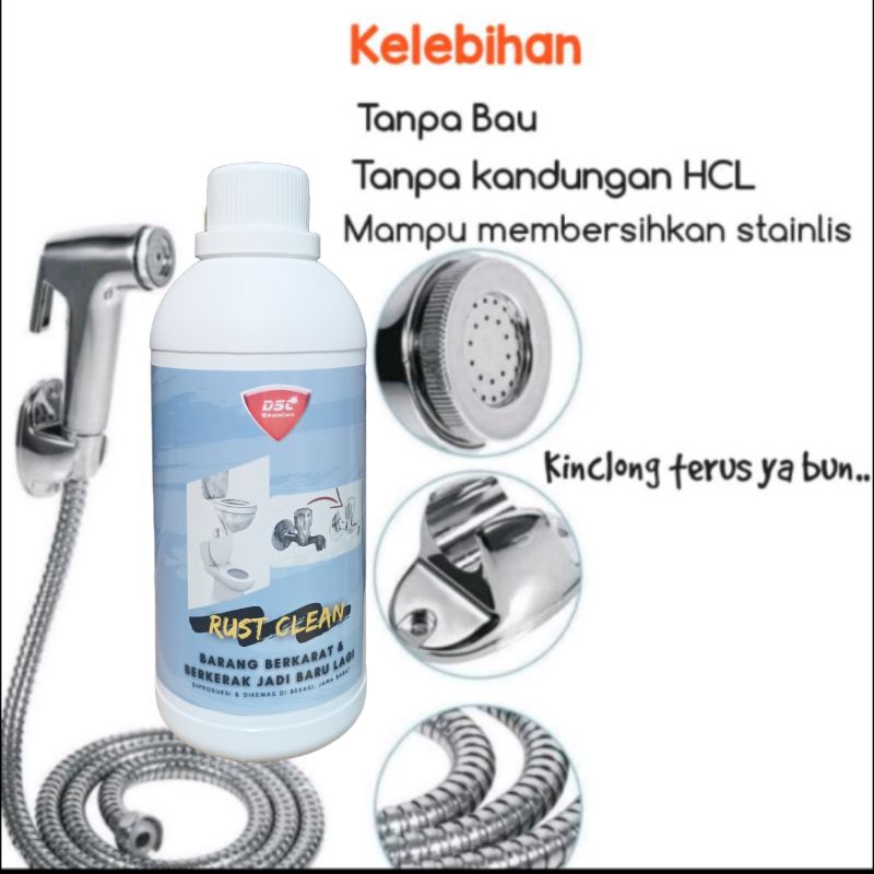 Pembersih Kerak kamar mandi  Rust clean DSC /poselin/kloset/keramik/porselin/sower/bad taf/
