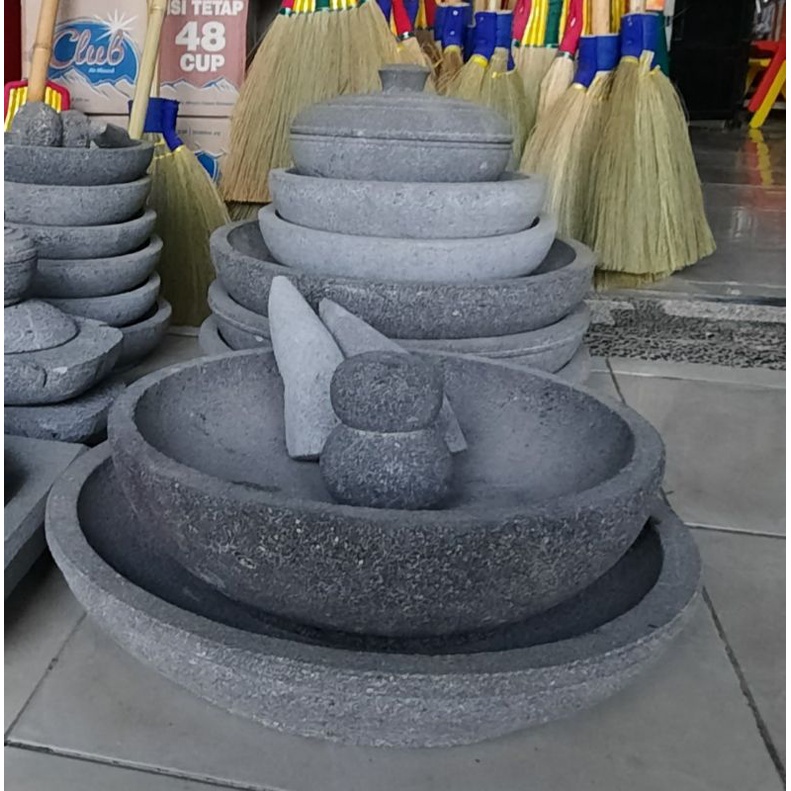 cobek batu asli tahu tek