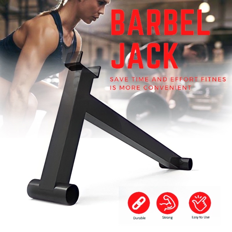 Deadlift Mini Bar Jack Barbel Dumble Penyangga Barbel Dumbell Olympic Jack Stand